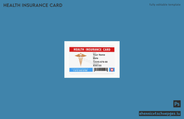 Beispiel einer australischen Krankenversicherungskarte (Vorschau)